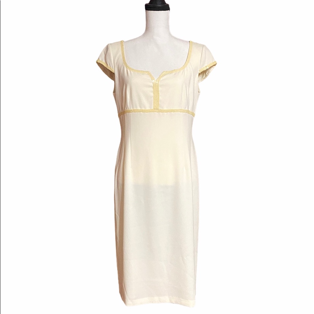 🆕 💯❤️✅ BLOOMINGDALE’S SEQUINED IVORY SEMI-FORMAL DRESS